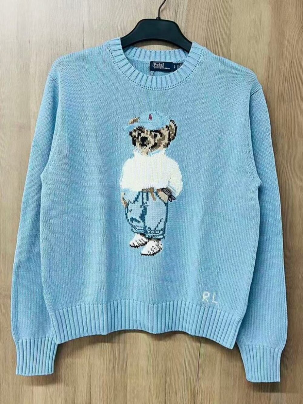 Polo Ralph Lauren Blue Bear Knit Sweater